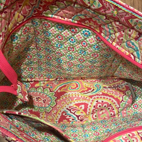 Pink Paisley print Vera Bradley tote bag - Picture 5 of 8